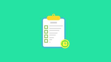 In Review document report. Suitable for business, finance, and office content. 2d animation 4k. transparent background video