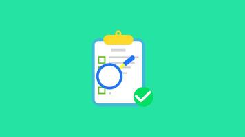 Investigation document report. Suitable for business, finance, and office content. 2d animation 4k. transparent background video
