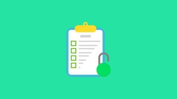 Confidential Document Report Animation. Suitable for business, finance, and office content. 2d animation 4k. transparent background video