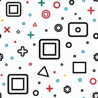 a seamless pattern with squares and circles vector