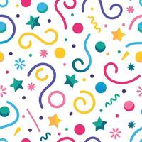 a colorful pattern with stars, stars, and other shapes vector