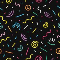 a colorful pattern with a black background vector