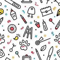 a seamless pattern with various objects and objects vector