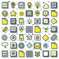 a set of icons that are made up of various shapes vector