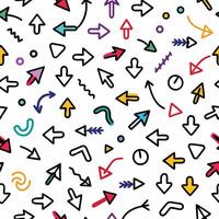a colorful pattern of arrows and arrows on a white background vector