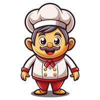 cartoon chef character illustration isolated on white background vector