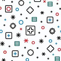 a seamless pattern with various icons and symbols vector