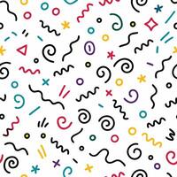 seamless pattern with colorful shapes and lines vector