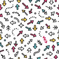 seamless pattern with colorful arrows and arrows vector