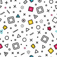 seamless pattern with geometric shapes and colors vector