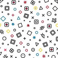 a pattern with geometric shapes and colors vector
