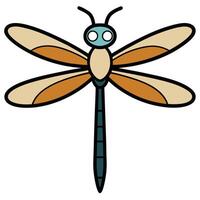 dragonfly cartoon icon illustration design vector