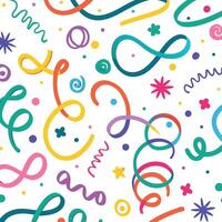 a colorful pattern with a variety of shapes and letters vector