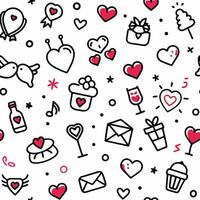 a collection of valentine's day icons and symbols vector