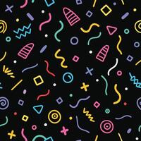 a colorful pattern with geometric shapes and lines vector