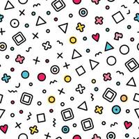 seamless pattern with colorful geometric shapes and shapes vector