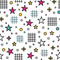 seamless pattern with stars and squares vector