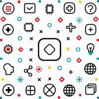 a set of icons that are arranged in a square shape vector