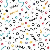 seamless pattern with colorful shapes and lines vector