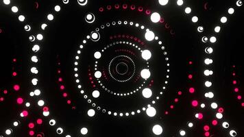 White and Pink Abstract Background Of Dotted Rings VJ Loop l 4K video