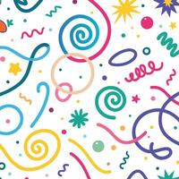 a colorful background with various shapes and stars vector