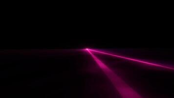DJ laser beams light glowing neon lines style VJ dance party show on black background. video