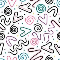 seamless pattern with colorful shapes and lines vector