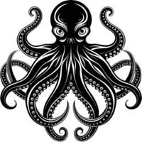 an octopus with tentacles on a white background vector