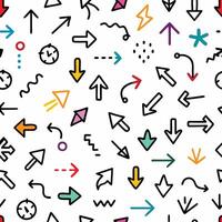 a seamless pattern with colorful arrows and arrows vector