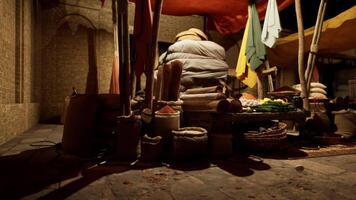 Exploring an old national African bazaar filled with spices and local goods video