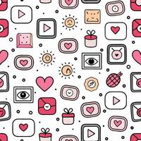 a seamless pattern with various icons and symbols vector