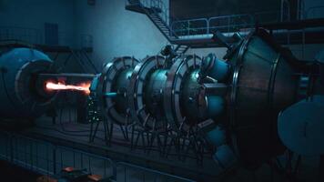 Advanced technology in a futuristic laboratory developing energy sources video