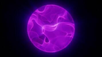 Glass glowing magic ball with pink plasma inside. Background. 3d sphere with fog video