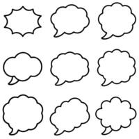 speech bubbles set of different shapes vector