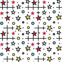 a pattern with stars and crosses on it vector