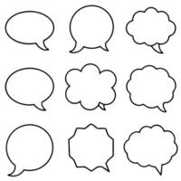speech bubbles set of different shapes and sizes vector