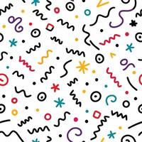 seamless pattern with colorful shapes and lines vector
