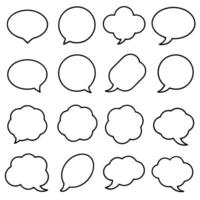 a set of speech bubbles with different shapes vector