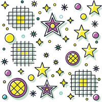 a set of stars and squares with a star in the middle vector