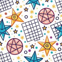 a colorful pattern with stars and squares vector