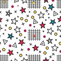 seamless pattern with stars and squares vector