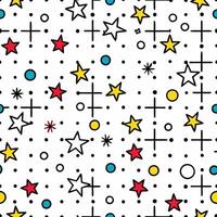 a seamless pattern with stars and dots vector