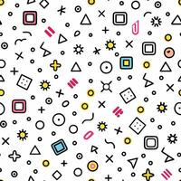 seamless pattern with geometric shapes and colors vector