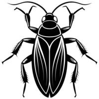 a black and white illustration of a bug vector