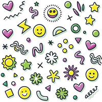 a collection of colorful objects and symbols vector