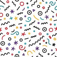 seamless pattern with colorful geometric shapes and lines vector