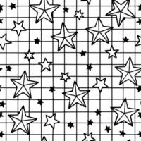 a black and white star pattern with stars on it vector