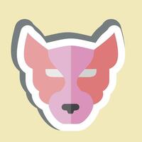 Sticker Panther. related to Animals symbol. simple design editable vector