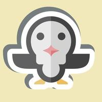 Sticker Penguin. related to Animals symbol. simple design editable vector