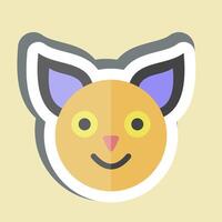 Sticker Quoll. related to Animals symbol. simple design editable vector